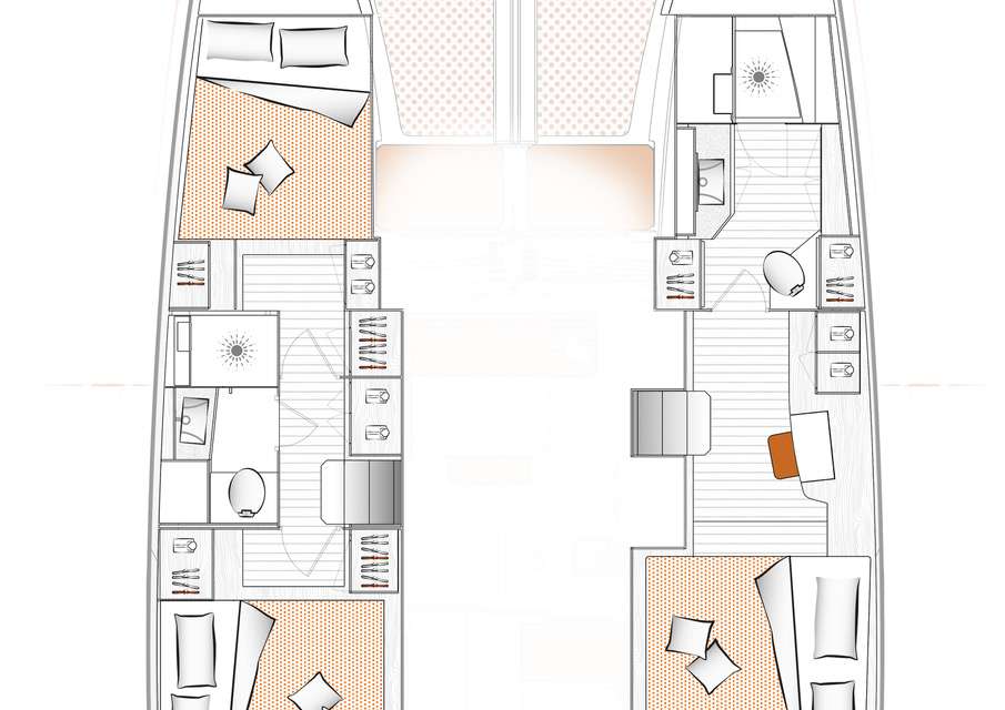 Layout of the boat Excess 11