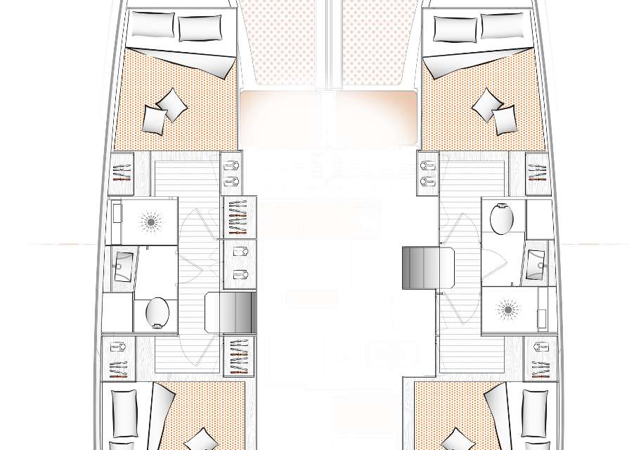 Layout of the boat Excess 11