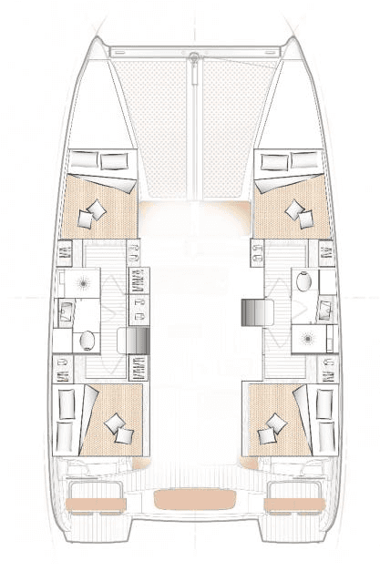 Layout of the boat Excess 11