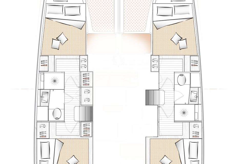 Layout of the boat Excess 11