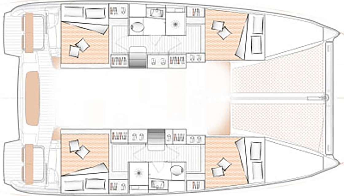 Layout of the boat Excess 11