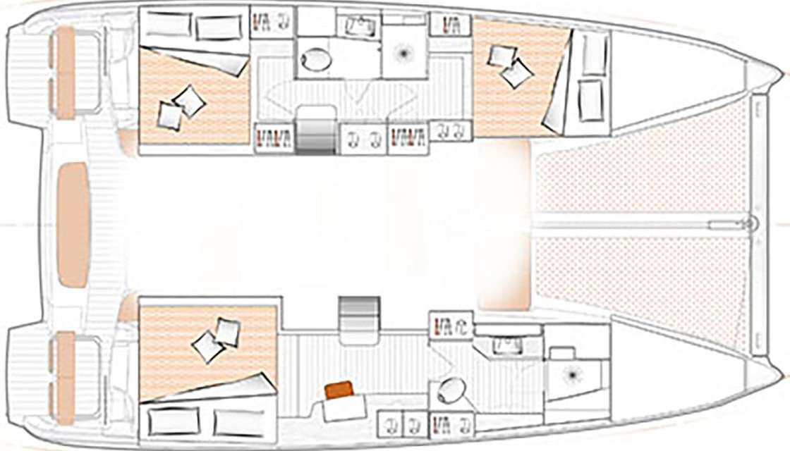 Distribución del barco Excess 11