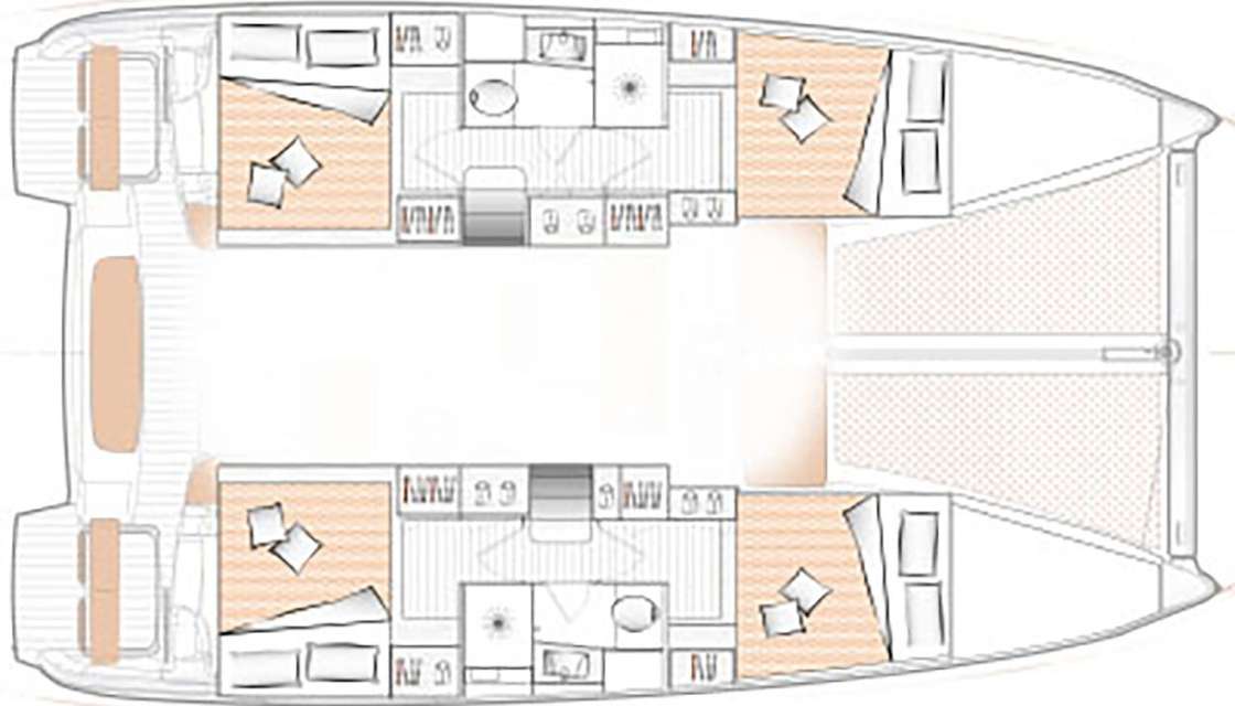Layout of the boat Excess 11