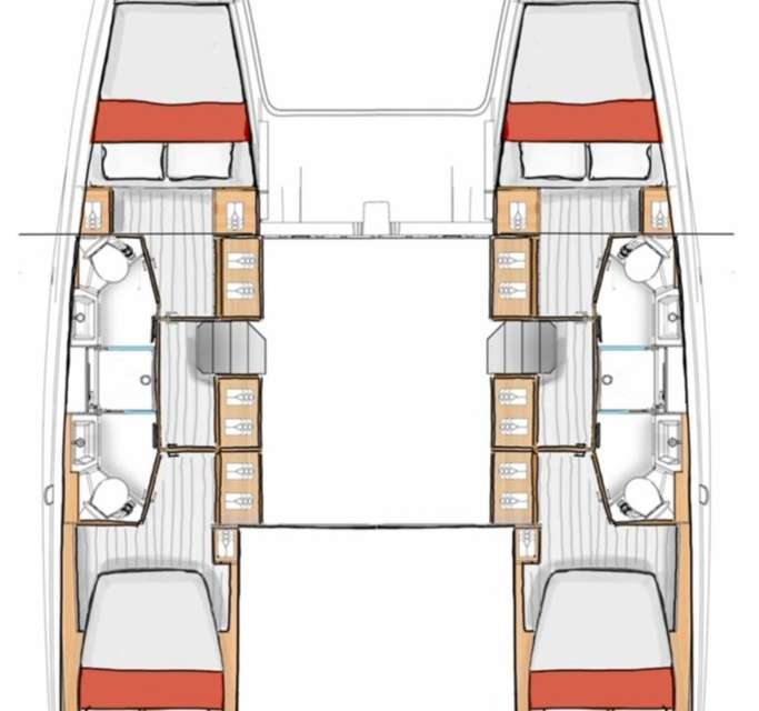 План яхты Excess 13
