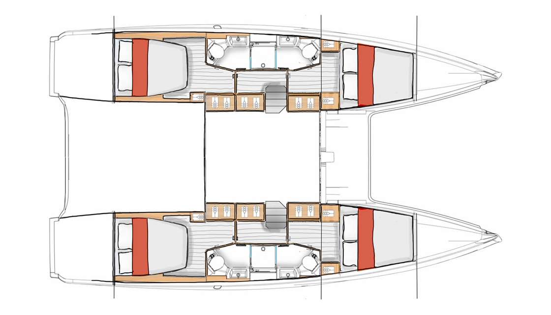 Piano della barca Excess 13