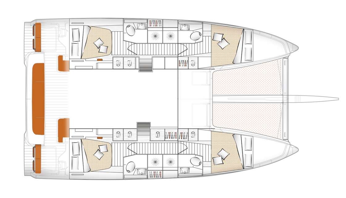 Distribución del barco Excess 14