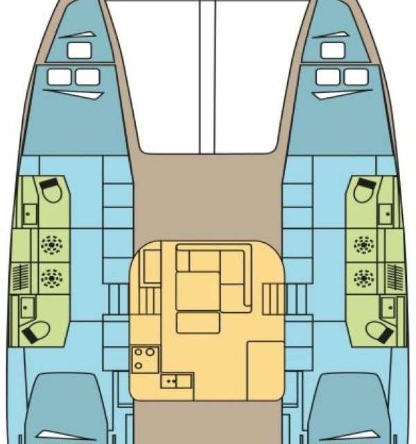 Distribución del barco Excess 14