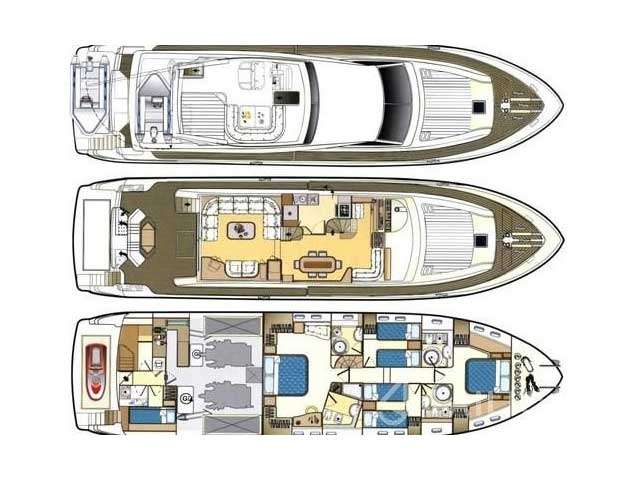 План яхты Ferretti 72