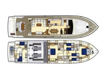 Distribución del barco Ferretti 80
