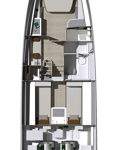 План яхты Fiart 43 Seawalker