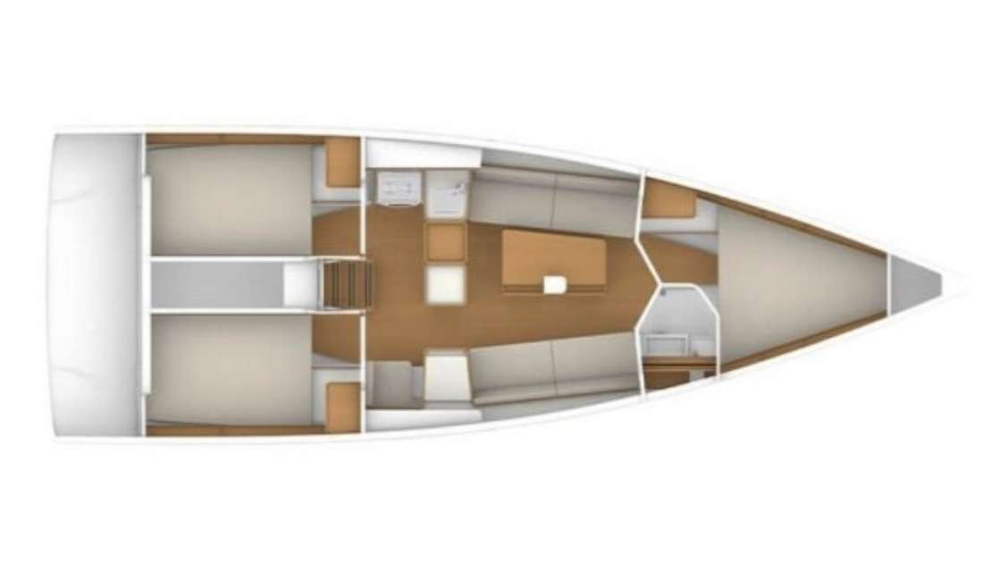 Layout of the boat First 36
