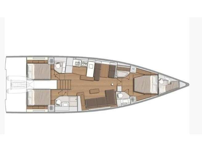 Distribución del barco First Yacht 53