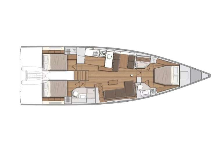 Layout of the boat First Yacht 53