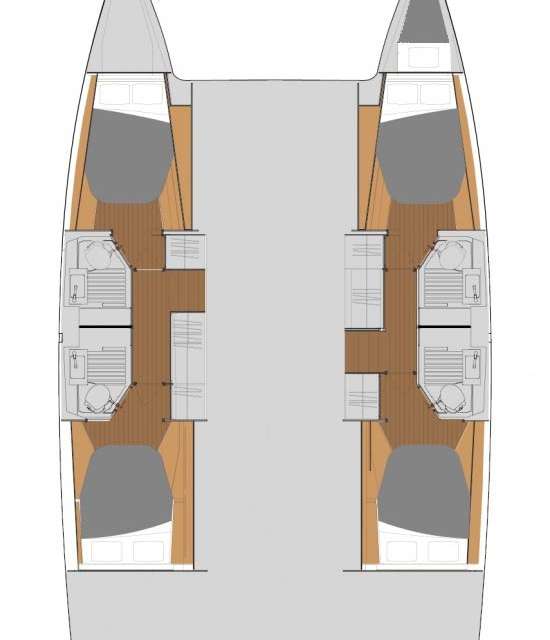 Layout of the boat Astrea 42