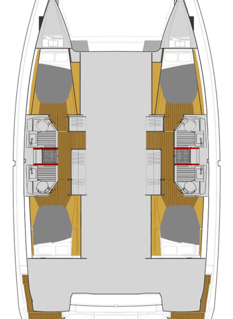 Distribución del barco Astrea 42