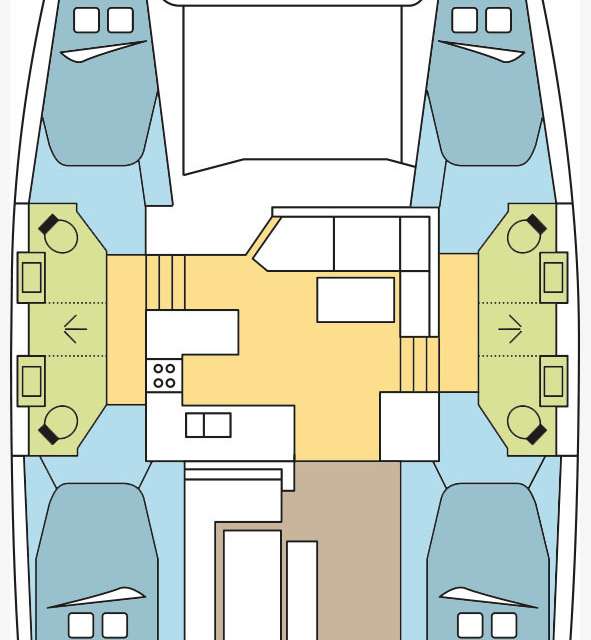 Layout of the boat Astrea 42