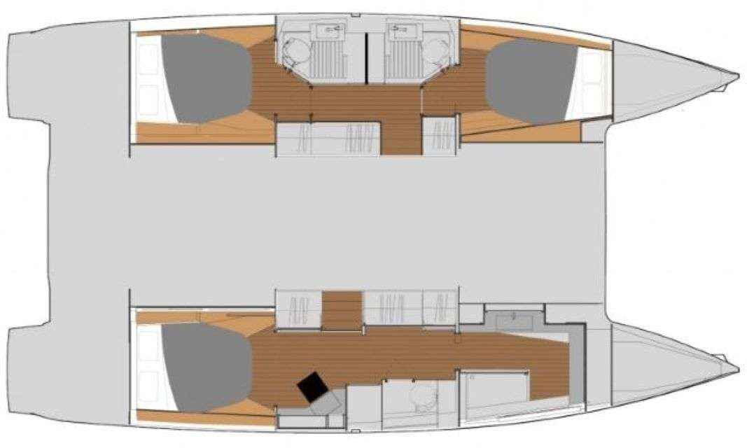 Layout of the boat Astrea 42
