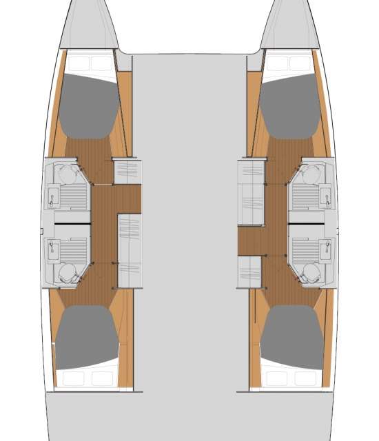 Distribución del barco Astrea 42