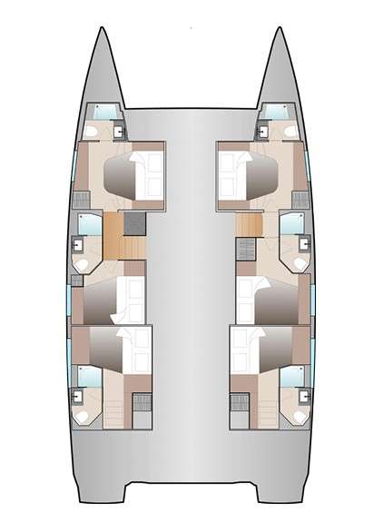 Distribución del barco Aura 51