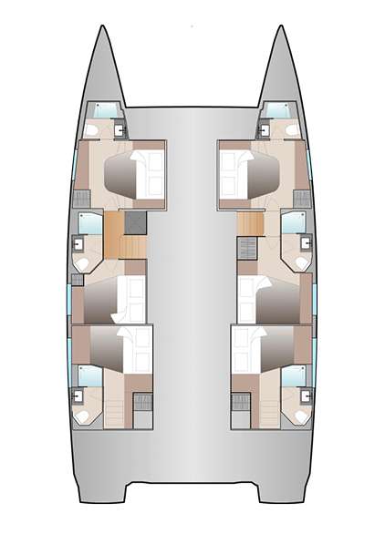 Distribución del barco Aura 51