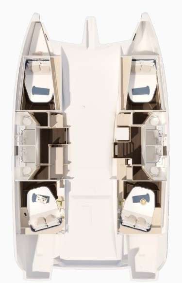 Distribución del barco New 44