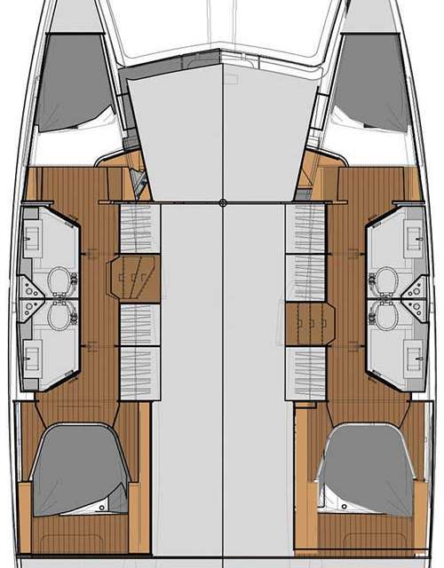 Distribución del barco Lucia 40