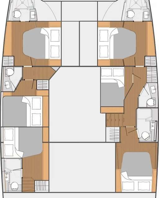 Distribución del barco Saba 50