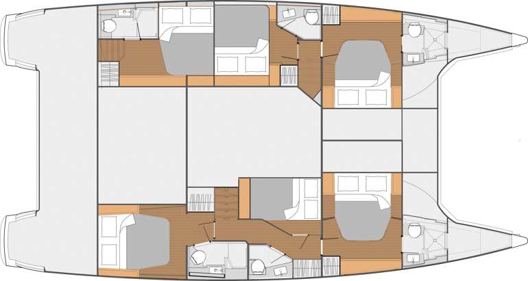 Layout of the boat Saba 50