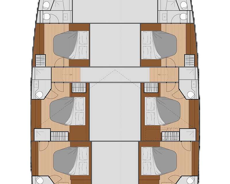 Distribución del barco Samana 59