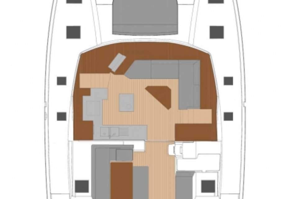 Layout of the boat Saona 47