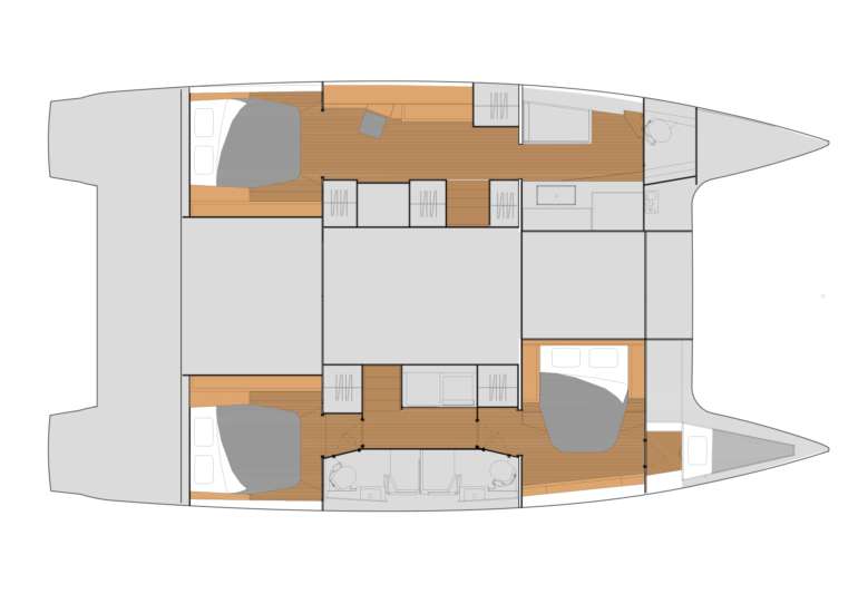 Layout of the boat Tanna 47
