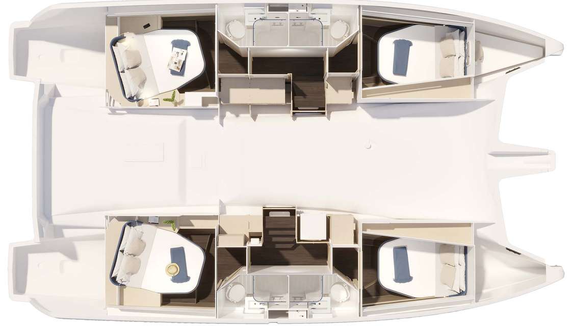 Layout of the boat New 44