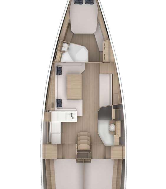 Distribución del barco Grand Soleil 44