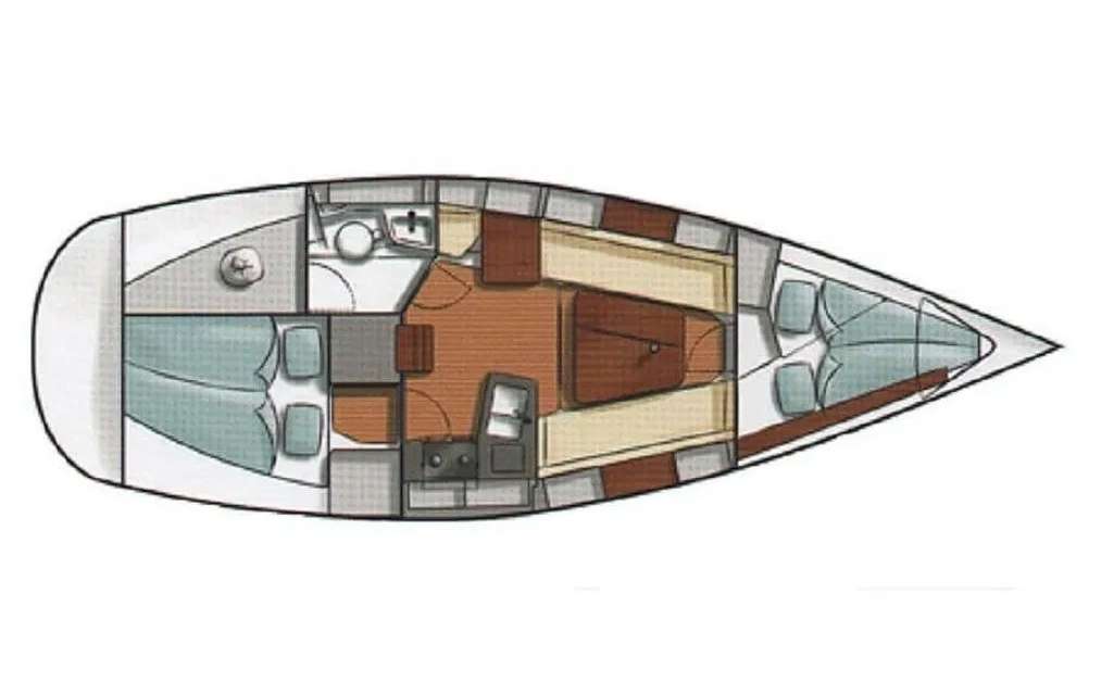 План яхты Hanse 315