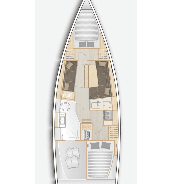 Plans du bateau Hanse 348