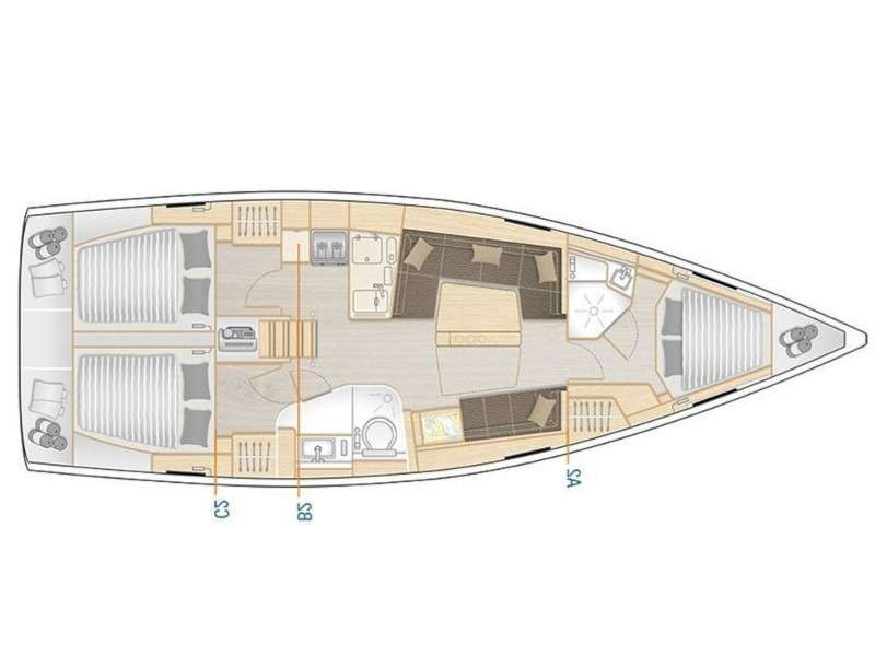Plans du bateau Hanse 418
