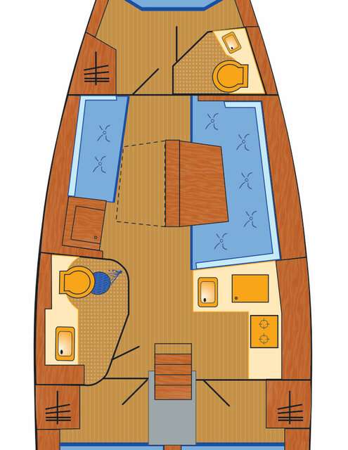 Piano della barca Hanse 418