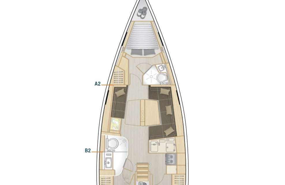Plans du bateau Hanse 418