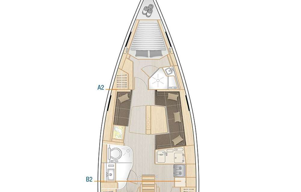 Plans du bateau Hanse 418