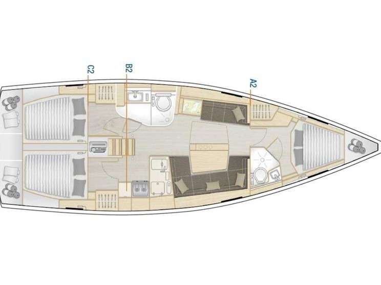 План яхты Hanse 418