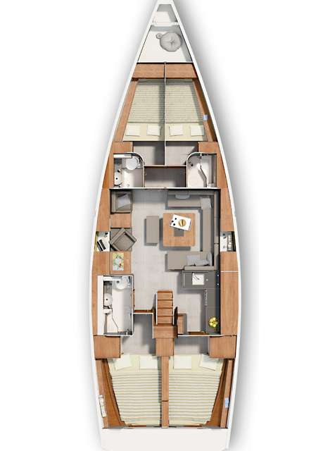 План яхты Hanse 455