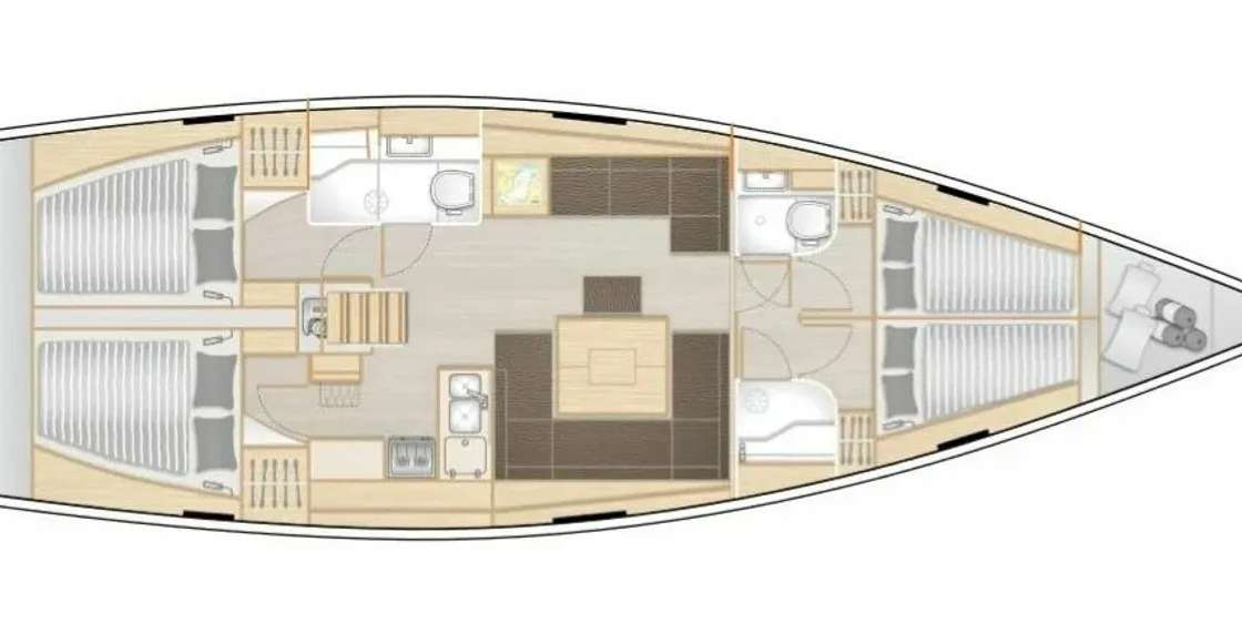 Plans du bateau Hanse 458