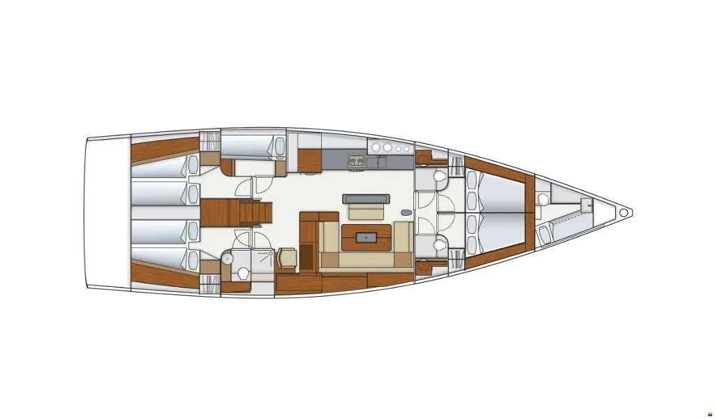План яхты Hanse 575