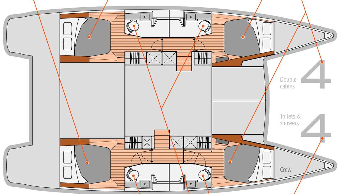 План яхты Helia 44