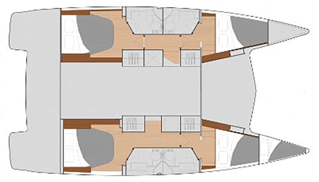 Distribución del barco Isla 40