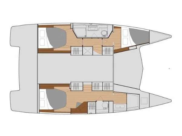 Layout of the boat Isla 40