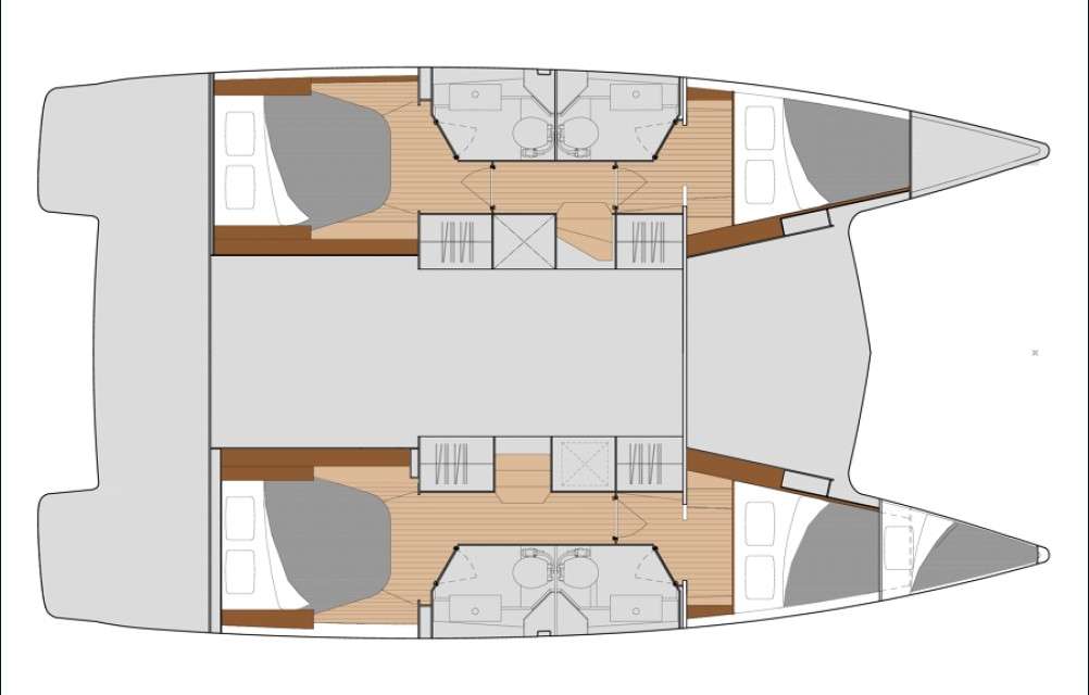 Layout of the boat Isla 40