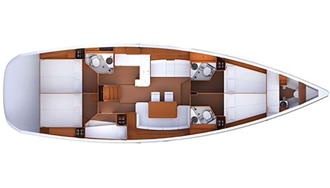 План яхты Jeanneau 53
