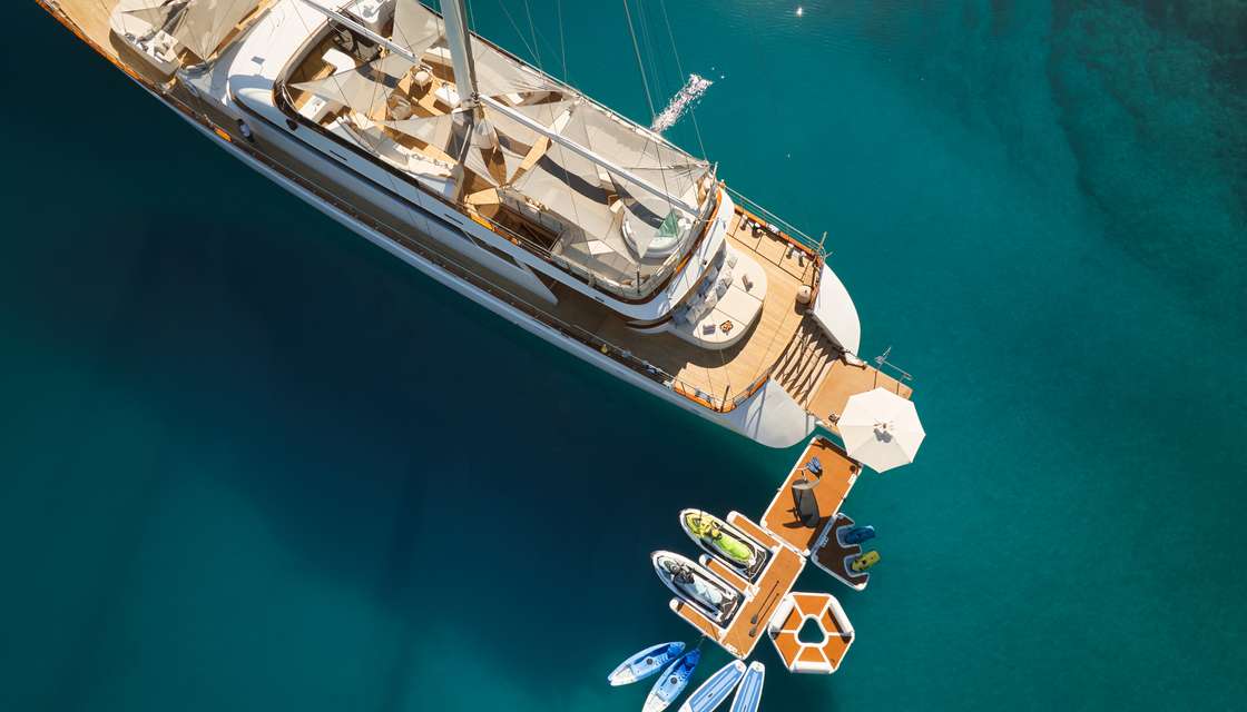 Piano della barca Lady Gita