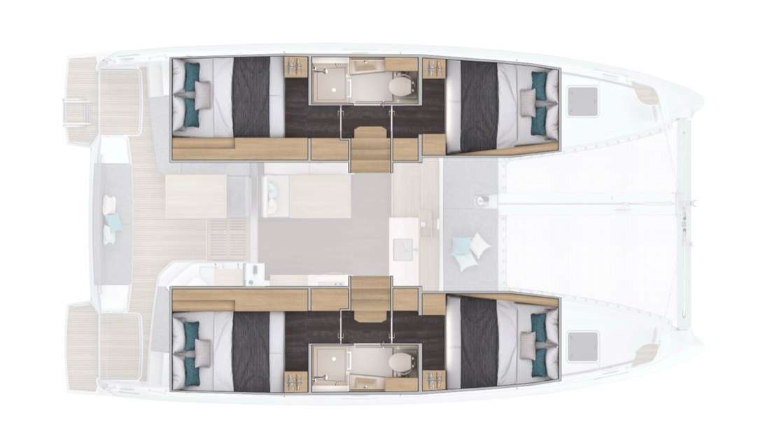 Piano della barca Lagoon 38